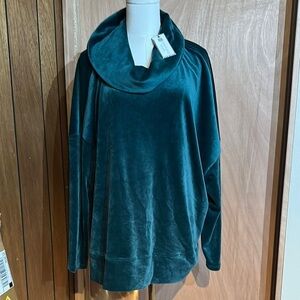 NWT Cable & gauge Teal Velvet Women's Sweater 2x